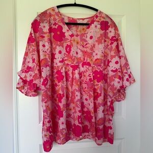 Floral Pink Women's Top
